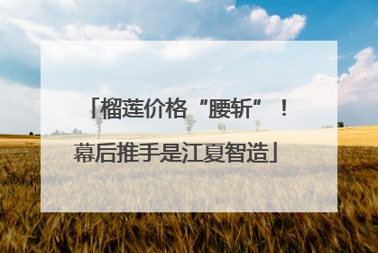 榴莲价格“腰斩”！幕后推手是江夏智造